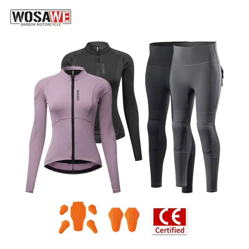 Motorcycle Gear Full Set - WOSAWE Women Motorcycle Riding Suit Summer