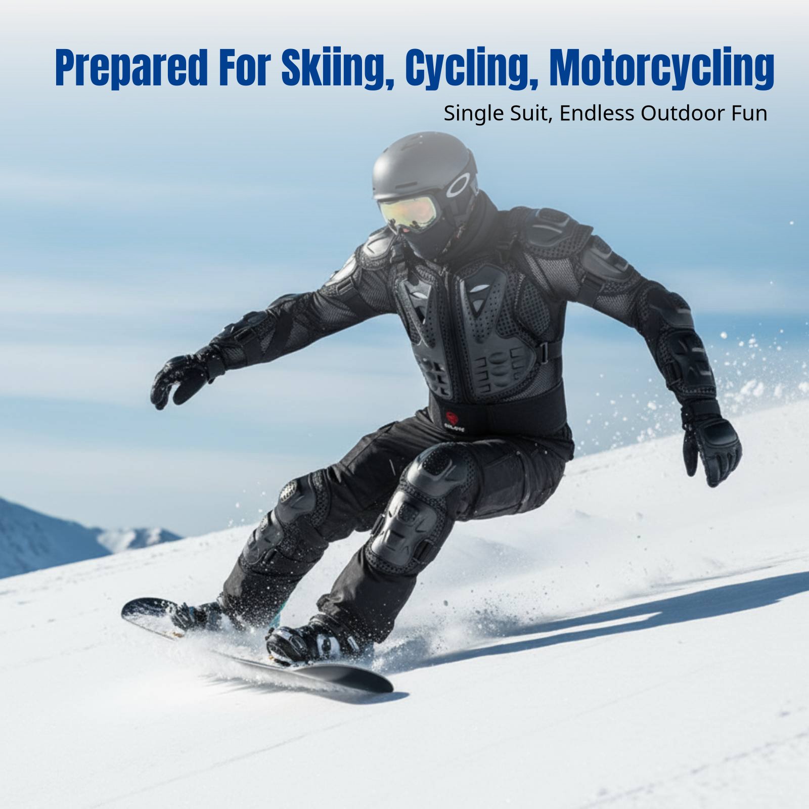 Motorcycle Gear Full Set - Protective Gear Set for Skiing &