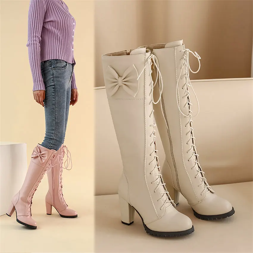 Sweet Bowtie Lolita Knee-high  - Riding Boot Short ulasan dan harga