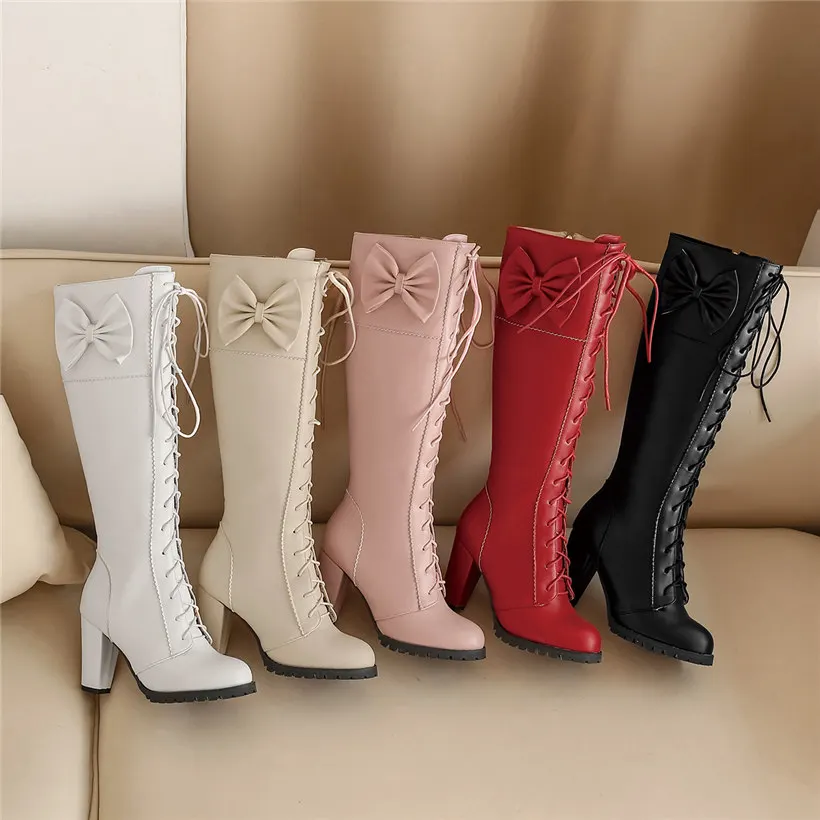 Sweet Bowtie Lolita Knee-high  - Riding Boot Short ulasan dan harga