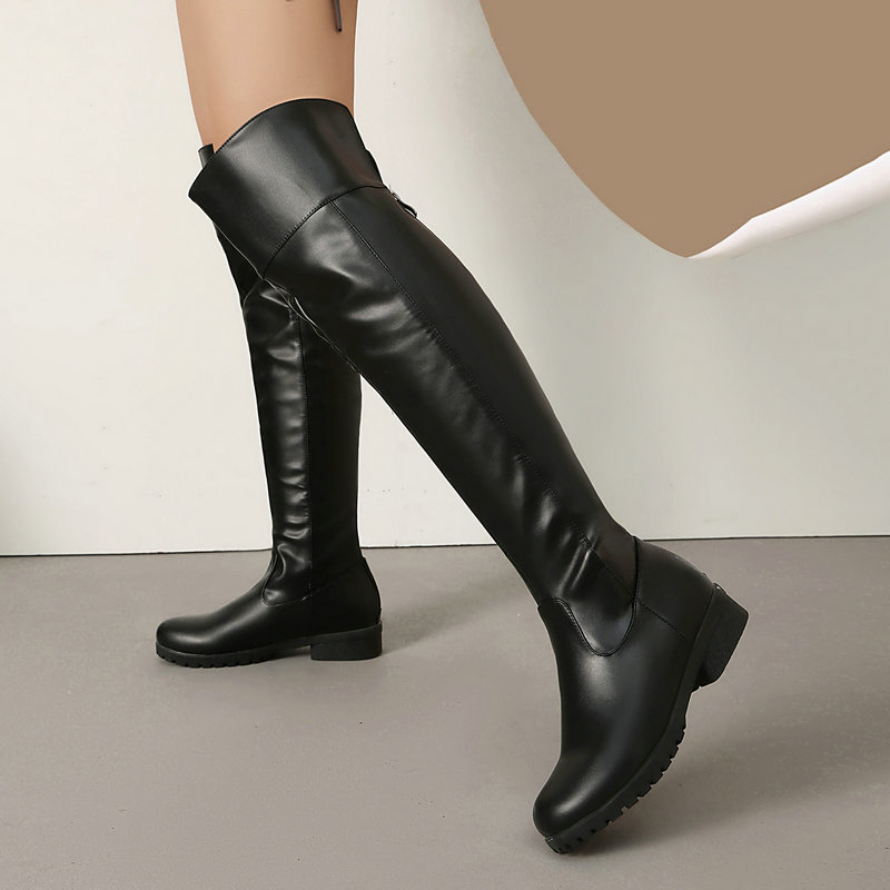 Punk Gothic Soft PU Leather Lo - Riding Boot Short ulasan dan harga