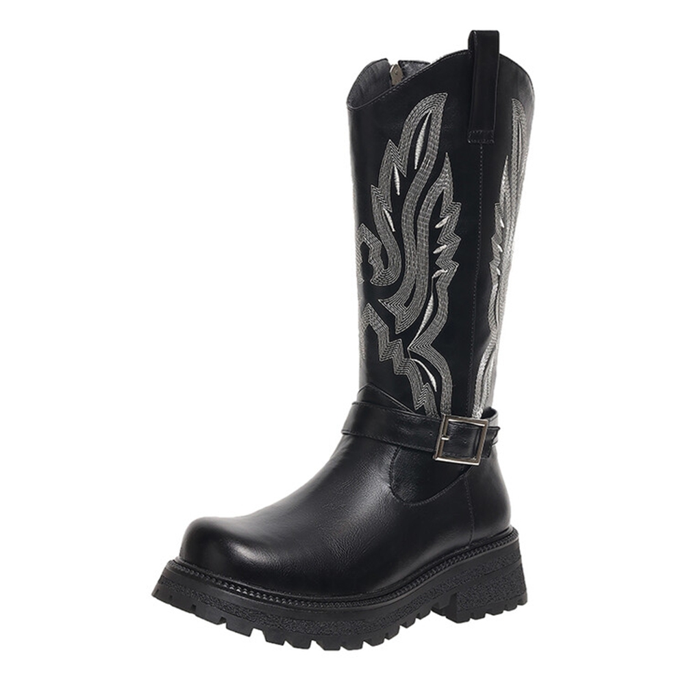 Women Knee High Boots Thick He - Riding Boot Short ulasan dan harga