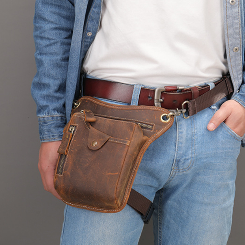 Vintage Pu Leather Waist Pack  - Motorcycle Gear Bag ulasan dan harga