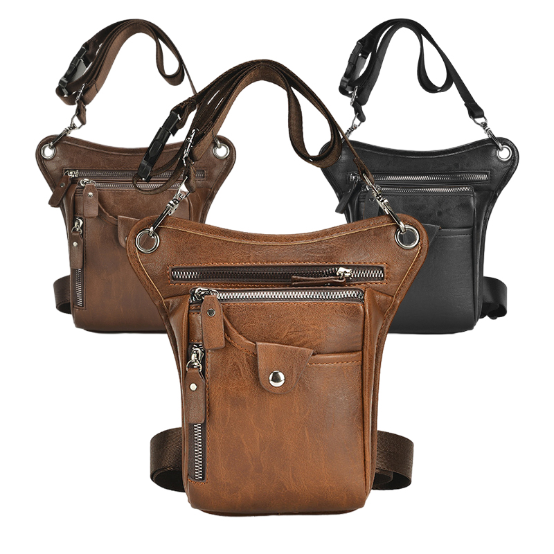 Vintage Pu Leather Waist Pack  - Motorcycle Gear Bag ulasan dan harga