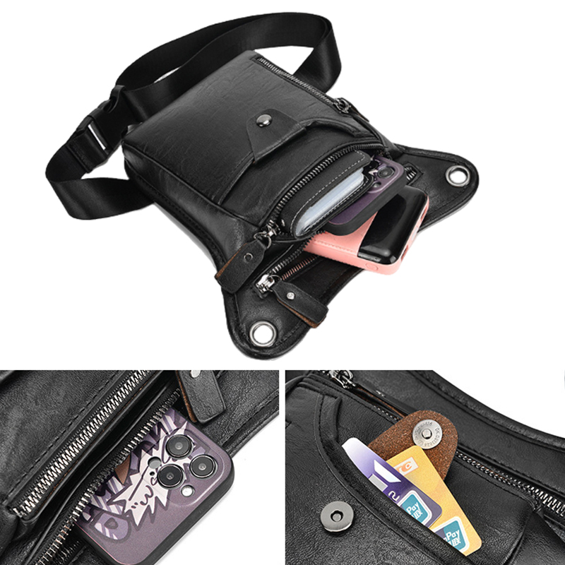 Vintage Pu Leather Waist Pack  - Motorcycle Gear Bag ulasan dan harga