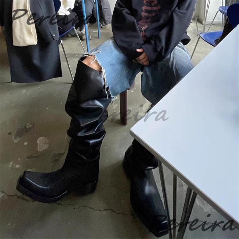 Thick Soled Over The Knee Boot - Riding Boot Short ulasan dan harga